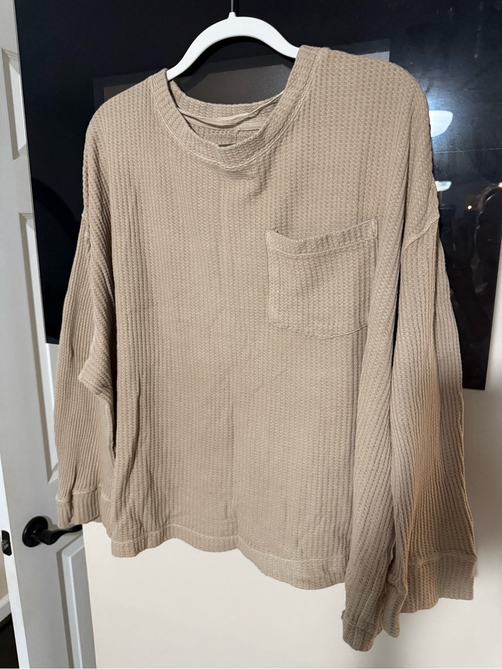 We The Free Men's Long Sleeve Waffle Pocket Shirt - Taupe